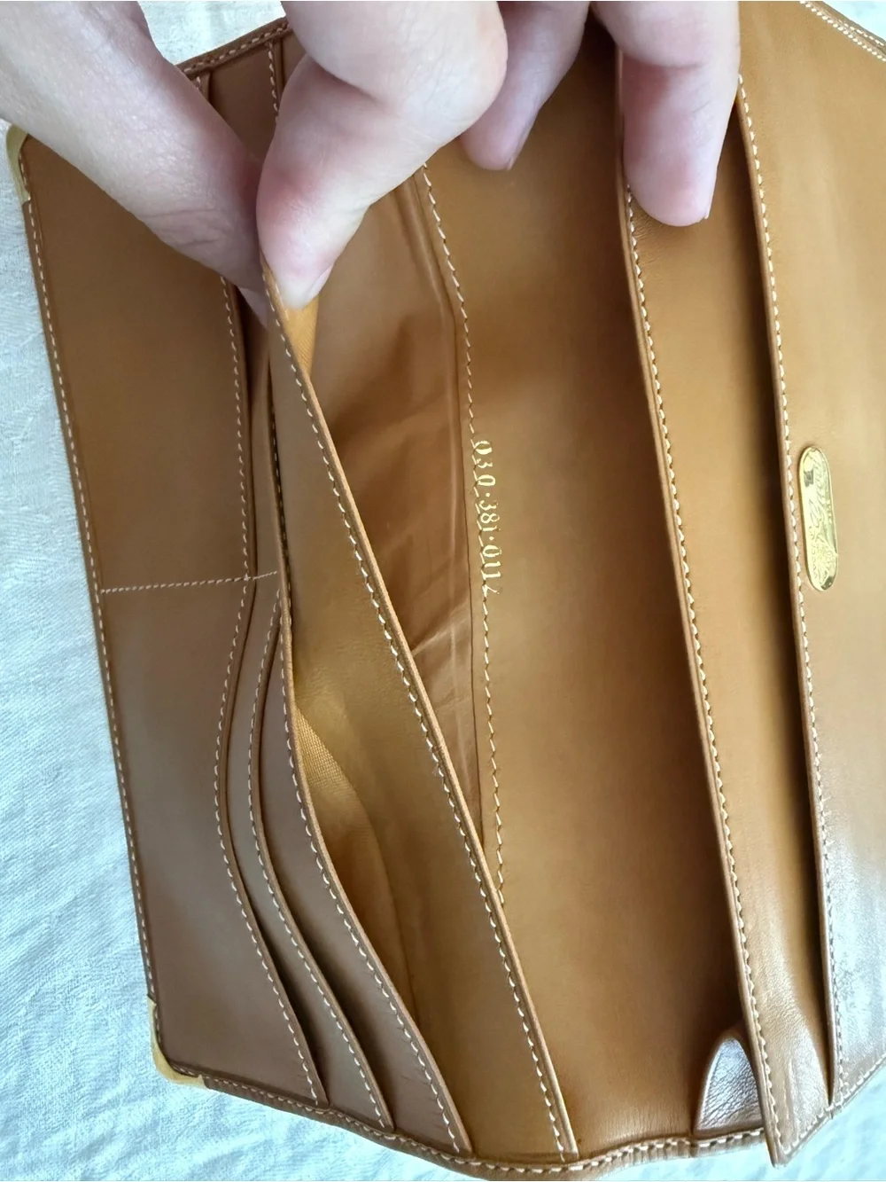 Gucci Brown Monogram Slim Long Wallet with Gold Corners - Picture 4 of 13